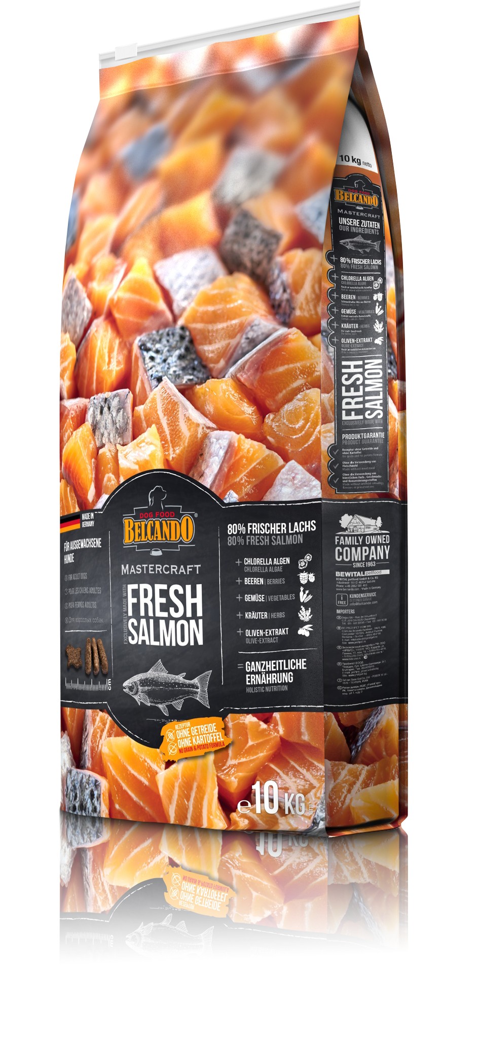 BELCANDO MASTERCRAFT FRESH- SALMON για ενήλικους σκύλους όλων των μεγεθών, με ολόφρεσκο ψαχνό κρέας σολομού- μονοπρωτεϊνική 10kg